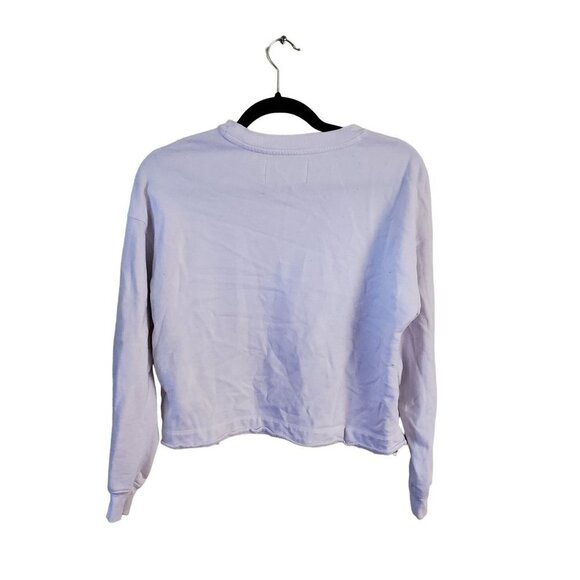 Calvin Klein Y2K Sequin SpellOut Raw Hem Long Sleeve Crop Top Size XS - Picture 3 of 9